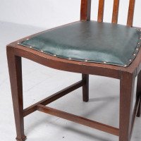 Joseph Maria Olbrich Attributed, art Nouveau Inlaid Side Chair - Thumbnail 12