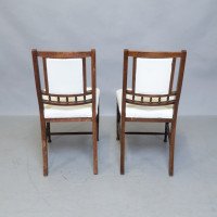Bruce Talbert (1838-1881) Probably for Gillows of Lancaster & London. A Pair of English Aesthetic Movement Walnut Dining Chairs - Thumbnail 3