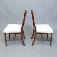 Bruce Talbert (1838-1881) Probably for Gillows of Lancaster & London. A Pair of English Aesthetic Movement Walnut Dining Chairs - Thumbnail 4