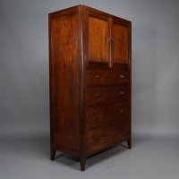 Betty Joel Attributed, Arts & Crafts Oak Tallboy & Matching Petite Chest of Drawers - Thumbnail 2