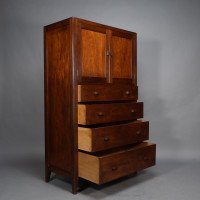 Betty Joel Attributed, Arts & Crafts Oak Tallboy & Matching Petite Chest of Drawers - Thumbnail 7