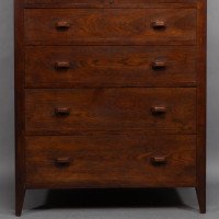 Betty Joel Attributed, Arts & Crafts Oak Tallboy & Matching Petite Chest of Drawers - Thumbnail 9