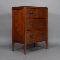 Betty Joel Attributed, Arts & Crafts Oak Tallboy & Matching Petite Chest of Drawers - Thumbnail 11