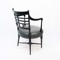 E. W. Godwin for William Watt. Anglo-Japanese Old English or Jacobean Armchair - Thumbnail 7
