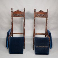 Bruce Talbert Attributed, probably for Gillows of Lancaster. A Pair of Tall Back Throne Style Aesthetic Movement Chairs - Thumbnail 6