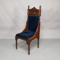 Bruce Talbert, attributed. Probably for Gillows of Lancaster. A Pair of Tall Back Throne Style Aesthetic Movement Chairs - Thumbnail 9