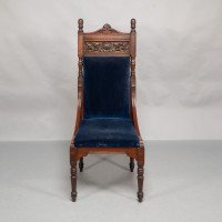 Bruce Talbert, attributed. Probably for Gillows of Lancaster. A Pair of Tall Back Throne Style Aesthetic Movement Chairs - Thumbnail 8