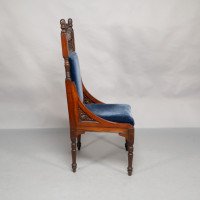 Bruce Talbert, attributed. Probably for Gillows of Lancaster. A Pair of Tall Back Throne Style Aesthetic Movement Chairs - Thumbnail 14