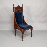 Bruce Talbert, attributed. Probably for Gillows of Lancaster. A Pair of Tall Back Throne Style Aesthetic Movement Chairs - Thumbnail 7