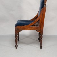 Bruce Talbert Attributed, probably for Gillows of Lancaster. A Pair of Tall Back Throne Style Aesthetic Movement Chairs - Thumbnail 19