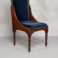 Bruce Talbert Attributed, probably for Gillows of Lancaster. A Pair of Tall Back Throne Style Aesthetic Movement Chairs - Thumbnail 24