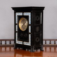 Lewis Foreman Day. Made by Howell & Sons. Aesthetic Movement Ebonised Clock - Thumbnail 2