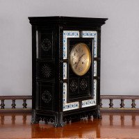 Lewis Foreman Day. Made by Howell & Sons. Aesthetic Movement Ebonised Clock - Thumbnail 9
