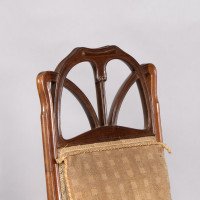 Louis Majorelle. Art Nouveau Armchair in Carved Walnut Retaining the Original Period Fabric - Thumbnail 9