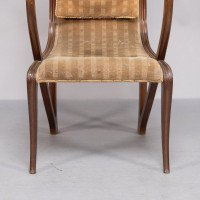 Louis Majorelle. Art Nouveau Armchair in Carved Walnut Retaining the Original Period Fabric - Thumbnail 15