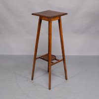 C. F. A. Voysey Attributed, Made & Retailed by Goodyers of Regent Street & New Bond Street London. Rare Pair of Simple Arts & Crafts Oak Plant Stands - Thumbnail 8