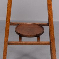 C. F. A. Voysey Attributed, Made & Retailed by Goodyers of Regent Street & New Bond Street London. Rare Pair of Simple Arts & Crafts Oak Plant Stands - Thumbnail 12
