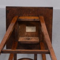 C. F. A. Voysey Attributed, Made & Retailed by Goodyers of Regent Street & New Bond Street London. Rare Pair of Simple Arts & Crafts Oak Plant Stands - Thumbnail 14