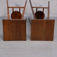 C. F. A. Voysey Attributed, Made & Retailed by Goodyers of Regent Street & New Bond Street London. Rare Pair of Simple Arts & Crafts Oak Plant Stands - Thumbnail 15