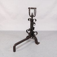 Aesthetic Movement. French. Exceptional Pair of Hand Wrought Iron Fire Dogs - Thumbnail 24