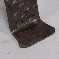 Aesthetic Movement. French. Exceptional Pair of Hand Wrought Iron Fire Dogs - Thumbnail 25