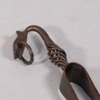 Aesthetic Movement. French. Exceptional Pair of Hand Wrought Iron Fire Dogs - Thumbnail 32