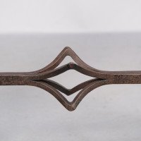 Aesthetic Movement. French. An Exceptional Pair of Hand Wrought Iron Fire Dogs - Thumbnail 40