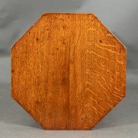 Jas Shoolbred & Co., ( attributed. ). An Octagonal Oak Side Table with Central Shelf - Thumbnail 14