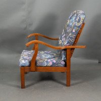Parker Knoll, Mid-Century English Arts & Crafts Style Oak Reclining Armchair - Thumbnail 4