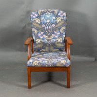 Parker Knoll, Mid-Century English Arts & Crafts Style Oak Reclining Armchair - Thumbnail 2
