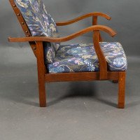 Parker Knoll, Mid-Century English Arts & Crafts Style Oak Reclining Armchair - Thumbnail 10
