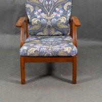 Parker Knoll, Mid-Century English Arts & Crafts Style Oak Reclining Armchair - Thumbnail 12