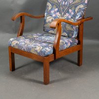 Parker Knoll, Mid-Century English Arts & Crafts Style Oak Reclining Armchair - Thumbnail 14