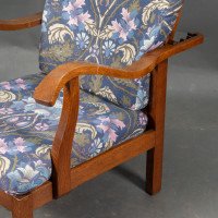 Parker Knoll, Mid-Century English Arts & Crafts Style Oak Reclining Armchair - Thumbnail 18