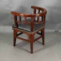 Collinson & Lock Attributed, an Aesthetic Movement Mahogany Armchair - Thumbnail 4