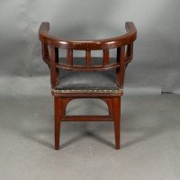 Collinson & Lock Attributed, an Aesthetic Movement Mahogany Armchair - Thumbnail 6