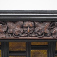 Henry William Batley Possibly for Gillows of Lancaster. A Large Aesthetic Movement Exhibition Quality Oak & Walnut Bracket Clock - Thumbnail 6