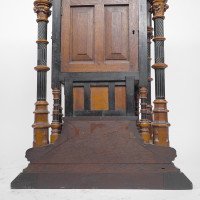 Henry William Batley Possibly for Gillows of Lancaster. A Large Aesthetic Movement Exhibition Quality Oak & Walnut Bracket Clock - Thumbnail 20