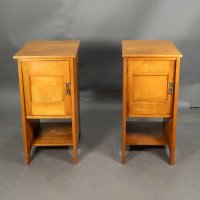 Wylie & Lochhead. A Pair of Arts & Crafts Ash Bedside Cabinets - Thumbnail 10