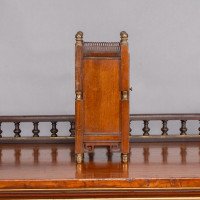 Howell & James In the style of Lewis Foreman Day. A Small Aesthetic Movement Walnut Mantle Clock - Thumbnail 2