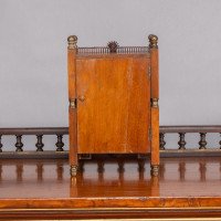 Howell & James In the style of Lewis Foreman Day. A Small Aesthetic Movement Walnut Mantle Clock - Thumbnail 4