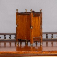 Howell & James In the style of Lewis Foreman Day. A Small Aesthetic Movement Walnut Mantle Clock - Thumbnail 7