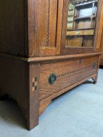 M. H. Baillie Scott Style, Shapland & Petter Arts & Crafts Inlaid Wardrobe - Thumbnail 10