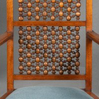 Dr. C. Dresser Attributed, for the Art Furniture Alliance. A Moorish Style Walnut Armchair - Thumbnail 15