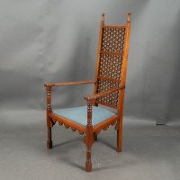Dr. C. Dresser Attributed, for the Art Furniture Alliance. A Moorish Style Walnut Armchair - Thumbnail 3