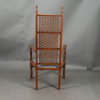 Dr. C. Dresser Attributed, for the Art Furniture Alliance. A Moorish Style Walnut Armchair - Thumbnail 6