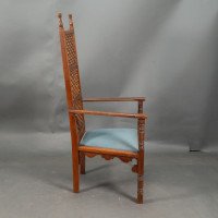 Dr. C. Dresser Attributed, for the Art Furniture Alliance. A Moorish Style Walnut Armchair - Thumbnail 8