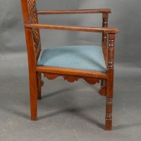 Dr. C. Dresser Attributed, for the Art Furniture Alliance. A Moorish Style Walnut Armchair - Thumbnail 10