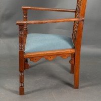 Dr. C. Dresser Attributed, for the Art Furniture Alliance. A Moorish Style Walnut Armchair - Thumbnail 12