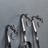 A Set of Arts & Crafts Cotswold School Polished Steel Hand Wrought Fire Utensils - Thumbnail 4